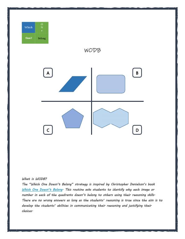 Which one doesn't belong routines resource cover